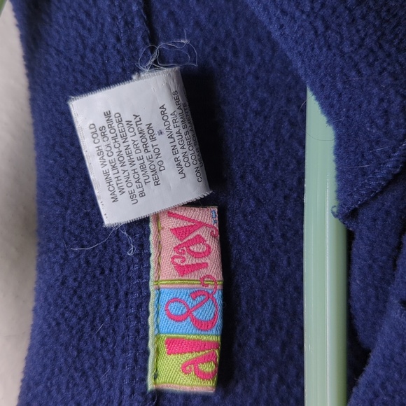 Al & Ray Purple Swing Coat with Felt Flowers Velcro Closure Pockets Girls Size 5 - Picture 2 of 4